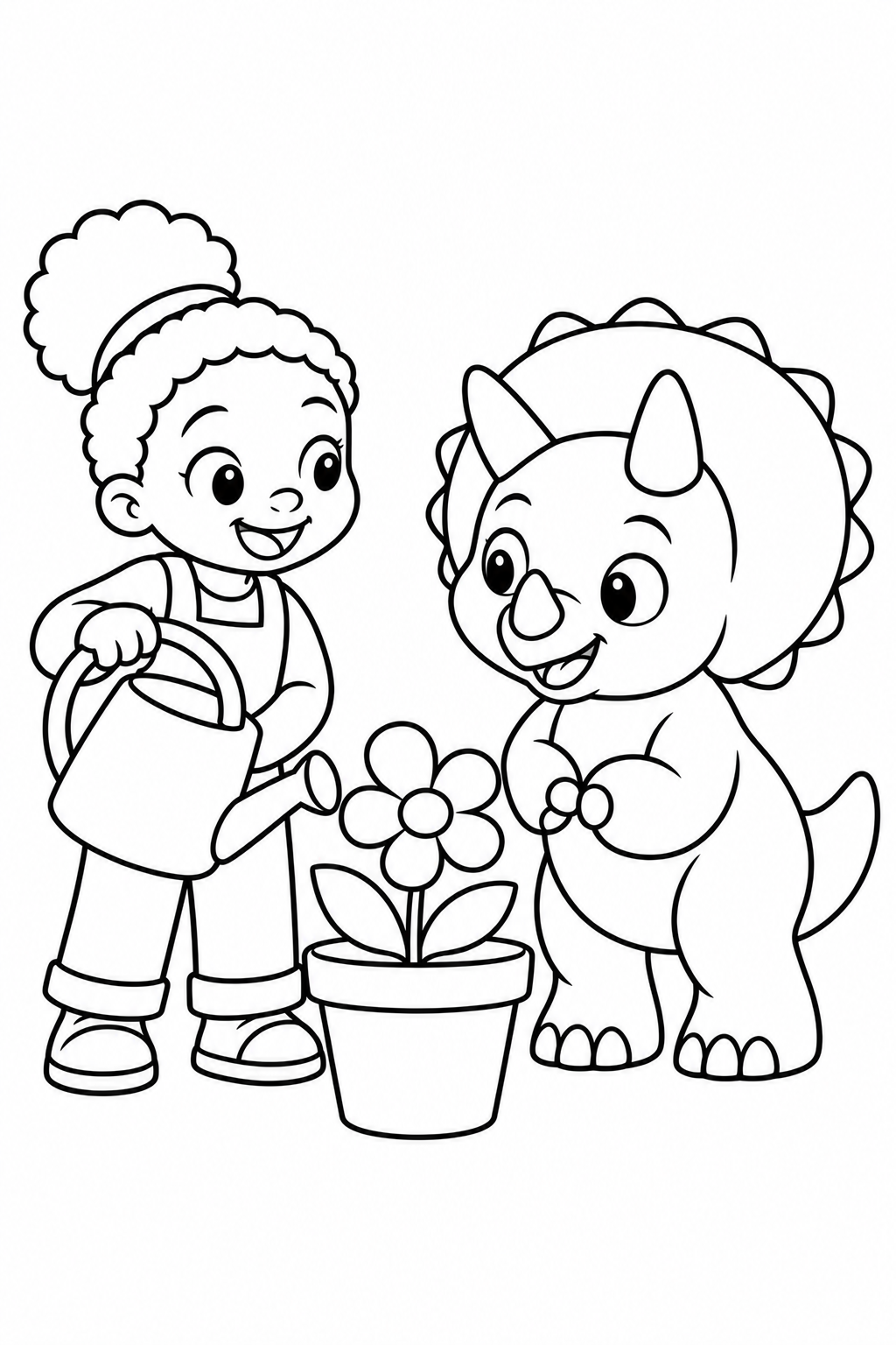 Simple outline drawing of Ivy & Pebble: a flower for the valley.