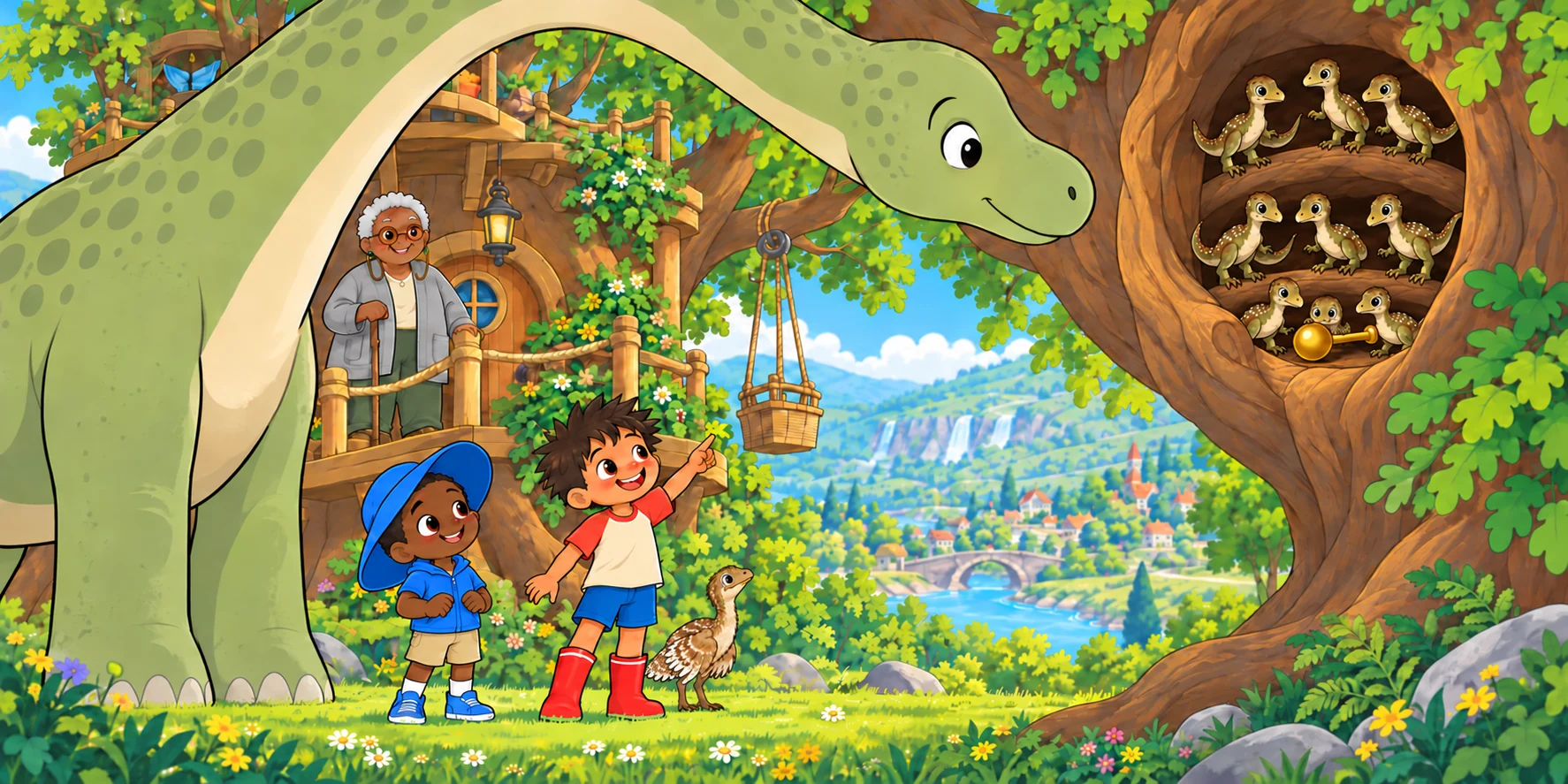 "Maple, will you reach?" Illustration for story page 15.