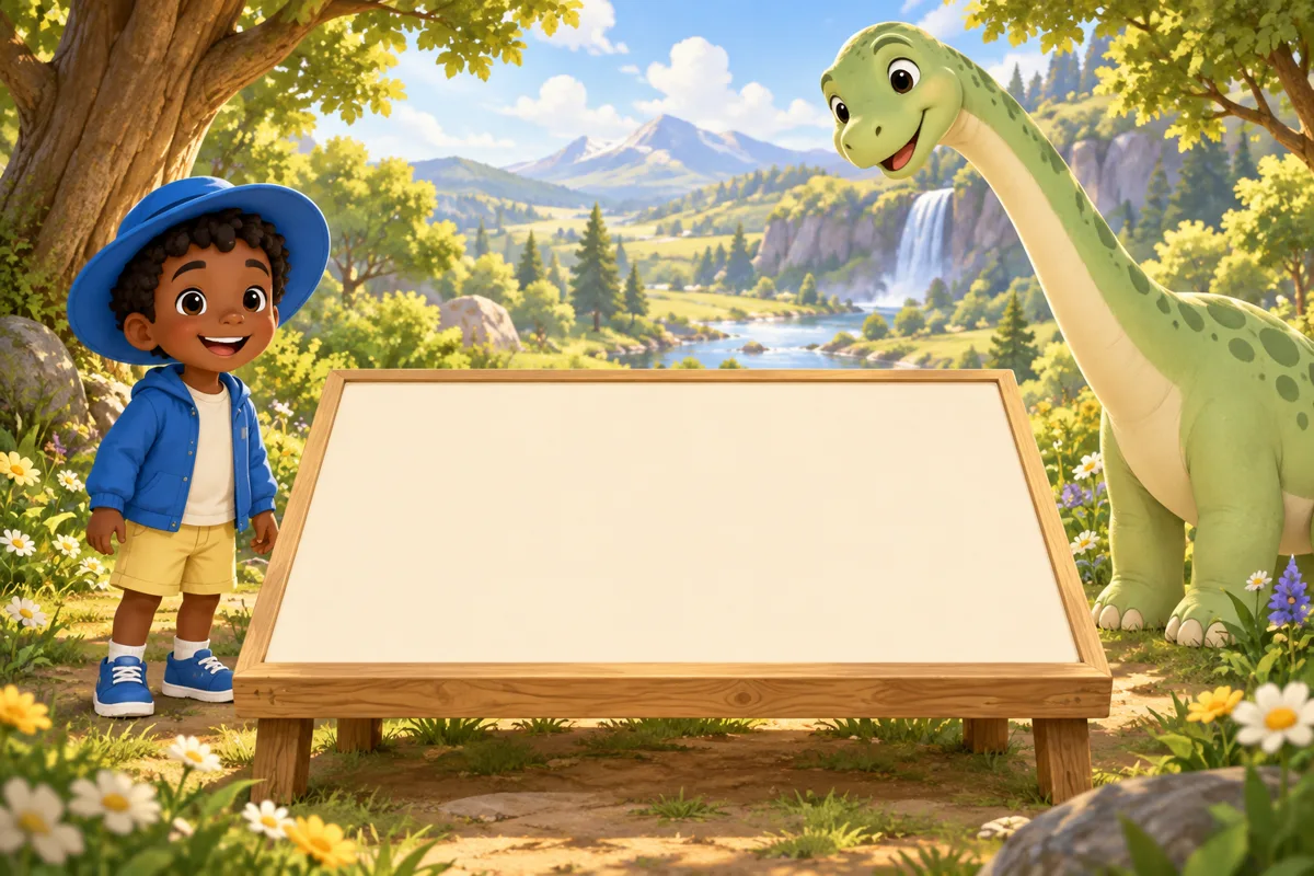 Obi and Maple beside a drawing board in their sunny garden.